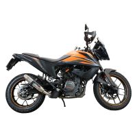 Exhaust compatible with Ktm 390 Adventure Sw 2021-2024, Deeptone Inox, Slip-on exhaust including removable db killer and link pipe 
