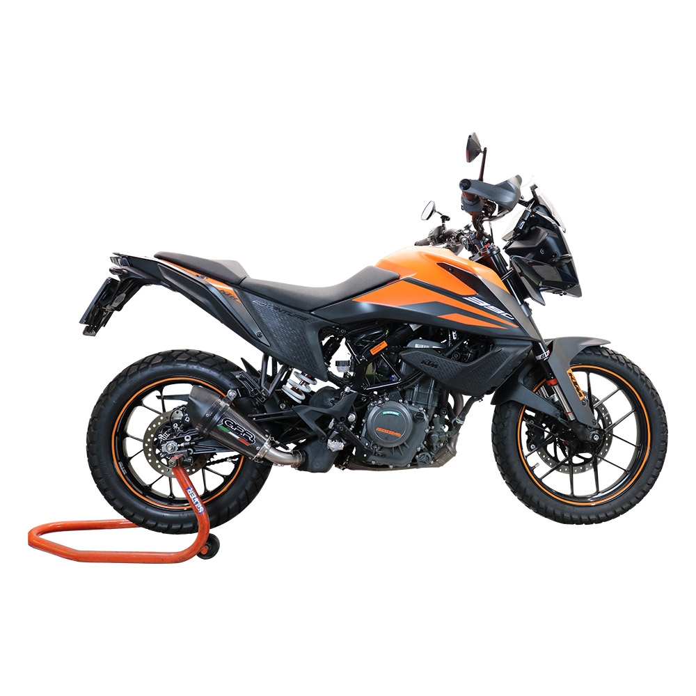 Exhaust compatible with Ktm 250 Adventure Sw 2020-2024, GP Evo4 Poppy, Slip-on exhaust including removable db killer and link pipe 
