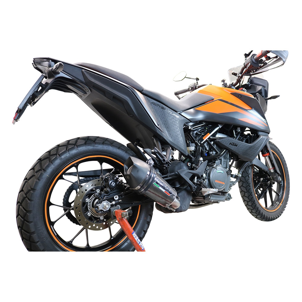 Exhaust compatible with Ktm 250 Adventure Sw 2020-2024, GP Evo4 Poppy, Slip-on exhaust including removable db killer and link pipe 