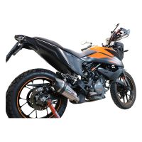 Exhaust compatible with Ktm 390 Adventure Sw 2021-2024, GP Evo4 Titanium, Slip-on exhaust including removable db killer and link pipe 