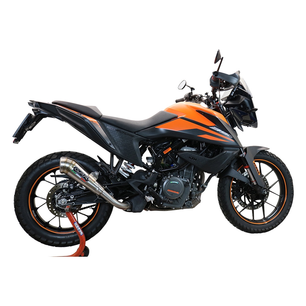 Exhaust compatible with Ktm 250 Adventure Sw 2020-2024, Powercone Evo, Slip-on exhaust including removable db killer and link pipe 