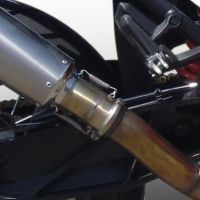 Exhaust compatible with Ktm 1290 Super Adventure 2017-2020, Sonic Poppy, Slip-on exhaust including removable db killer and link pipe 