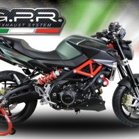 Exhaust compatible with Aprilia Shiver 900 2017-2020, GP Evo4 Poppy, Dual slip-on including removable db killers and link pipes 