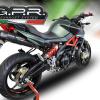 Exhaust compatible with Aprilia Shiver 900 2017-2020, GP Evo4 Poppy, Dual slip-on including removable db killers and link pipes 
