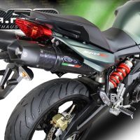 Exhaust compatible with Aprilia Shiver 900 2017-2020, GP Evo4 Poppy, Dual slip-on including removable db killers and link pipes 