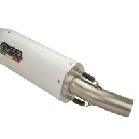 Exhaust compatible with Beta RR 125 Enduro Lc 4t 2010-2018, Albus Ceramic, Slip-on exhaust including removable db killer and link pipe, EPA-compliant 