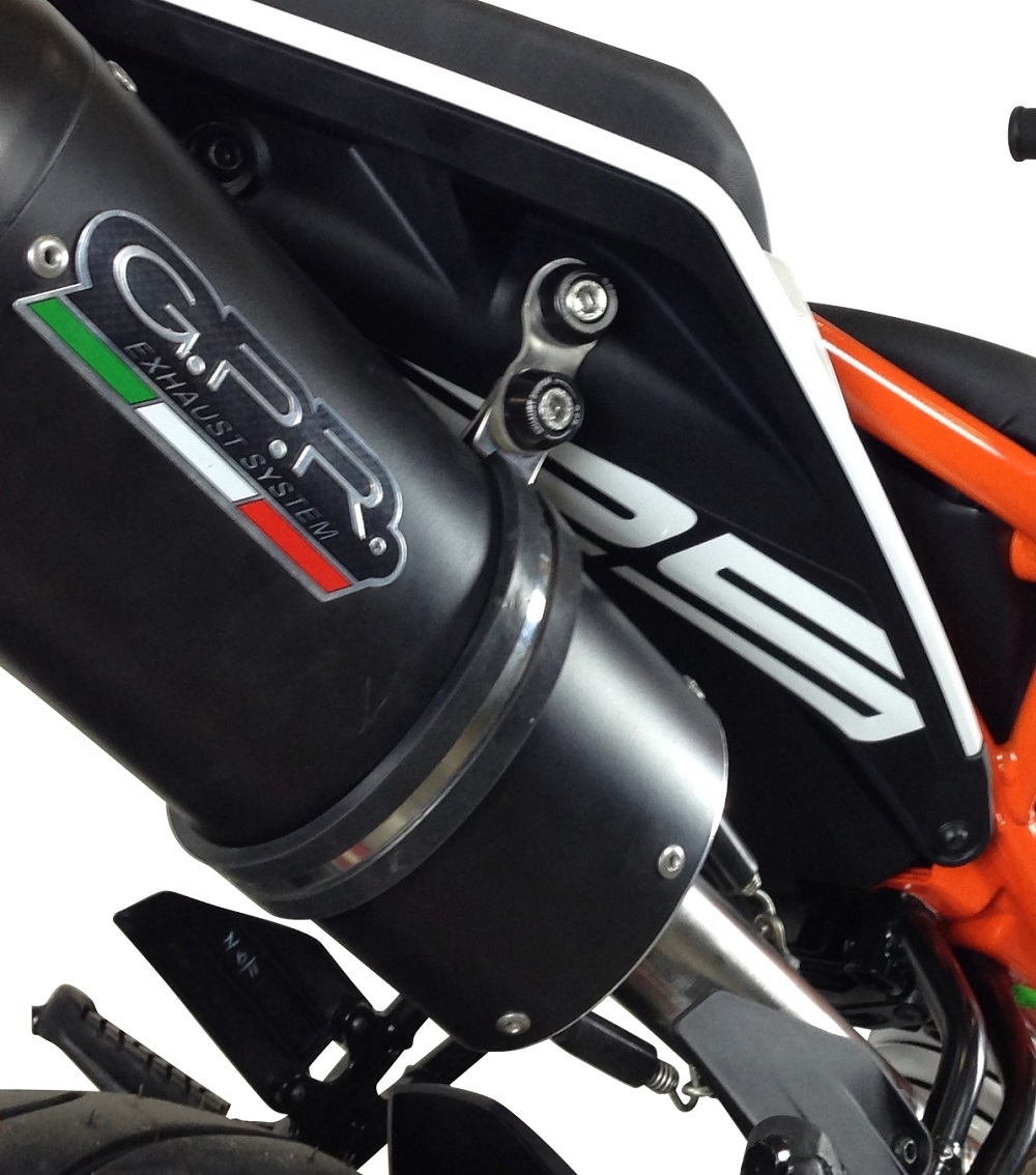 Exhaust compatible with Ktm 125 Duke 2017-2020, Albus Evo4, Slip-on exhaust including link pipe and removable db killer 