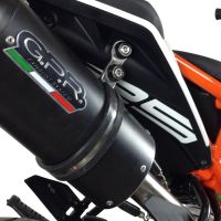 Exhaust compatible with Ktm 125 Duke 2017-2020, Albus Evo4, Slip-on exhaust including link pipe and removable db killer 