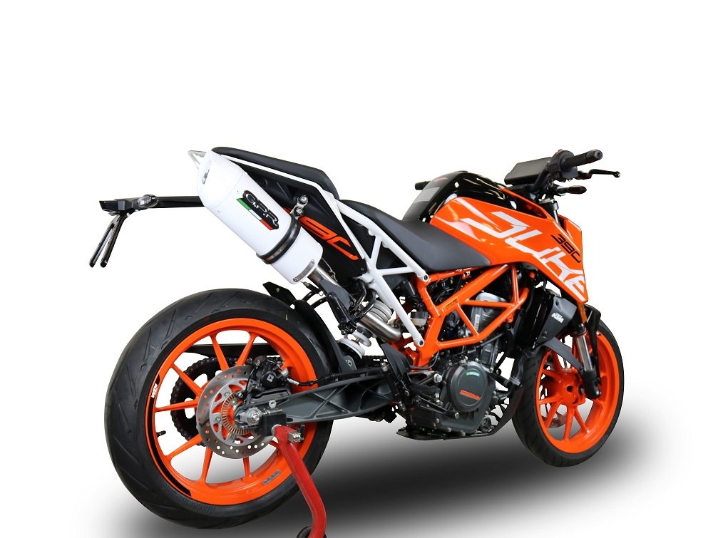GPR exhaust compatible with  Ktm RC 390 2017-2020, Albus Evo4, Slip-on exhaust including removable db killer, link pipe and catalyst,  EPA-compliant 