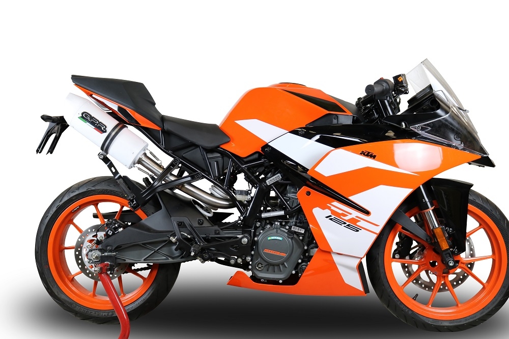 Exhaust compatible with Ktm RC 125 2017-2020, Albus Evo4, Slip-on exhaust including link pipe and removable db killer 