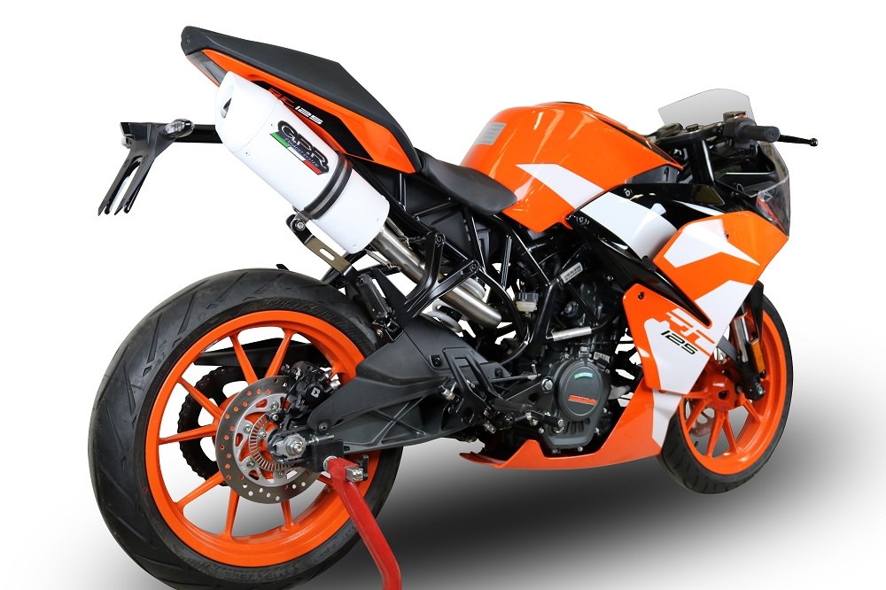 Exhaust compatible with Ktm RC 125 2017-2020, Albus Evo4, Slip-on exhaust including link pipe and removable db killer 