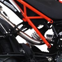 Exhaust compatible with Ktm 125 Duke 2017-2020, Albus Evo4, Slip-on exhaust including link pipe and removable db killer 