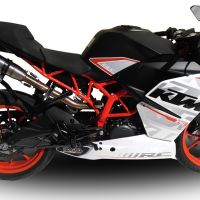 Exhaust compatible with Ktm RC 390 2015-2016, Deeptone Inox, Slip-on exhaust including removable db killer and link pipe 