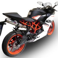Exhaust compatible with Ktm RC 390 2015-2016, Deeptone Inox, Slip-on exhaust including removable db killer and link pipe 