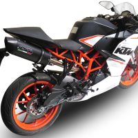 Exhaust compatible with Ktm RC 390 2015-2016, Furore Nero, Slip-on exhaust including removable db killer and link pipe 
