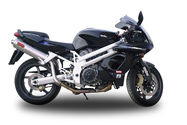 Exhaust compatible with Aprilia Sl - Falco 1000 2000-2004, Trioval, Dual slip-on including removable db killers and link pipes, EPA-compliant 