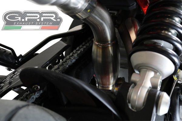 Exhaust compatible with Aprilia Dorsoduro 900 2017-2020, Decatalizzatore, Decat pipe 