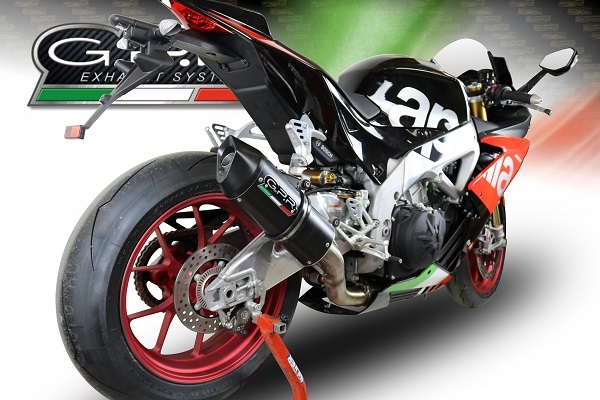 Exhaust compatible with Aprilia Rsv4 1000 2017-2020, Furore Evo4 Nero, Slip-on exhaust including link pipe and removable db killer 
