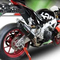 Exhaust compatible with Aprilia Rsv4 1000 2017-2020, Furore Evo4 Nero, Slip-on exhaust including link pipe and removable db killer 