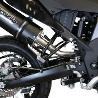 Exhaust compatible with Aprilia Rx 125 2018-2020, Furore Evo4 Nero, Slip-on exhaust including removable db killer and link pipe 