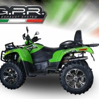 Exhaust compatible with Artic Cat 700 LTD 2012-2016, Deeptone Atv, Silencer to install with original manifold exhaust including removable db killer and link pipe 