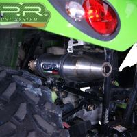 Exhaust compatible with Artic Cat 700 LTD 2012-2016, Deeptone Atv, Silencer to install with original manifold exhaust including removable db killer and link pipe 