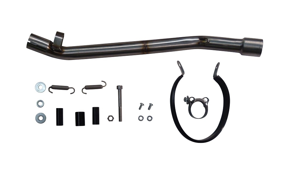 Exhaust compatible with Suzuki Rv 200 Van Van 2016-2017, Ghisa , Slip-on exhaust including removable db killer and link pipe 