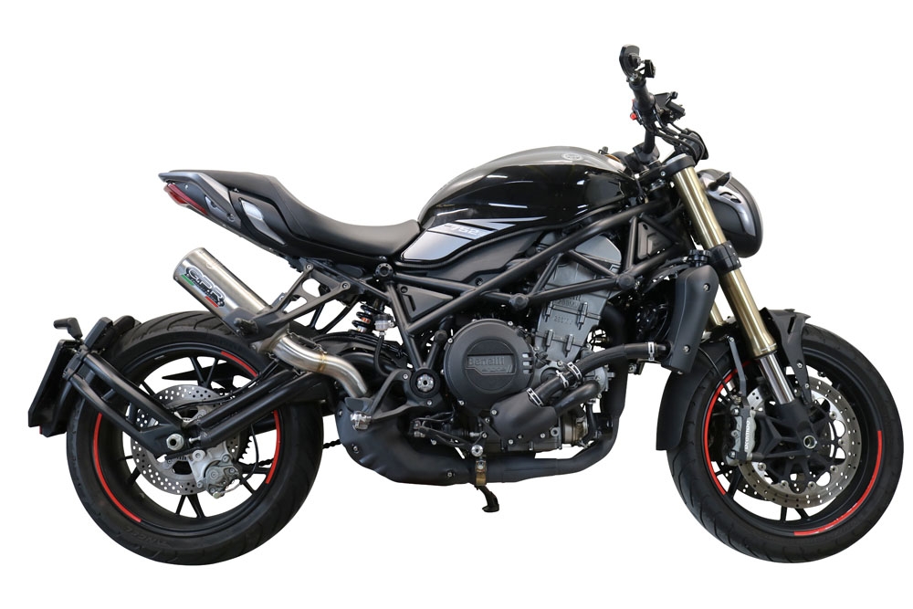 Exhaust compatible with Benelli 752S 2022-2024, M3 Inox , Slip-on exhaust including removable db killer and link pipe 