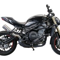 Exhaust compatible with Benelli 752S 2022-2024, M3 Inox , Slip-on exhaust including removable db killer and link pipe 