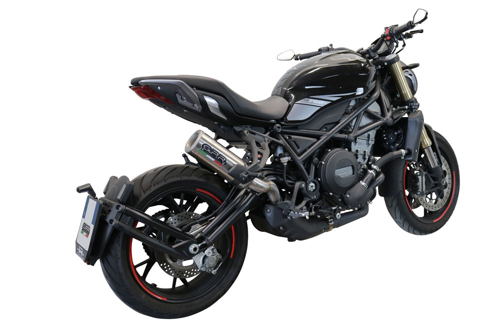 Exhaust compatible with Benelli 752S 2022-2024, M3 Inox , Slip-on exhaust including removable db killer and link pipe 