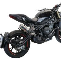 Exhaust compatible with Benelli 752S 2022-2024, M3 Inox , Slip-on exhaust including removable db killer and link pipe 