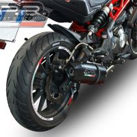 Exhaust compatible with Benelli Bn 302 S 2017-2024, Furore Evo4 Nero, Slip-on exhaust including removable db killer and link pipe 