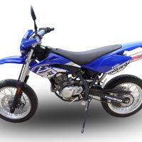 Exhaust compatible with Beta RR 125 Enduro Ac 4t 2005-2009, Deeptone Inox, Slip-on exhaust including removable db killer and link pipe 