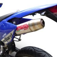 Exhaust compatible with Beta RR 125 Enduro Ac 4t 2005-2009, Deeptone Inox, Slip-on exhaust including removable db killer and link pipe 
