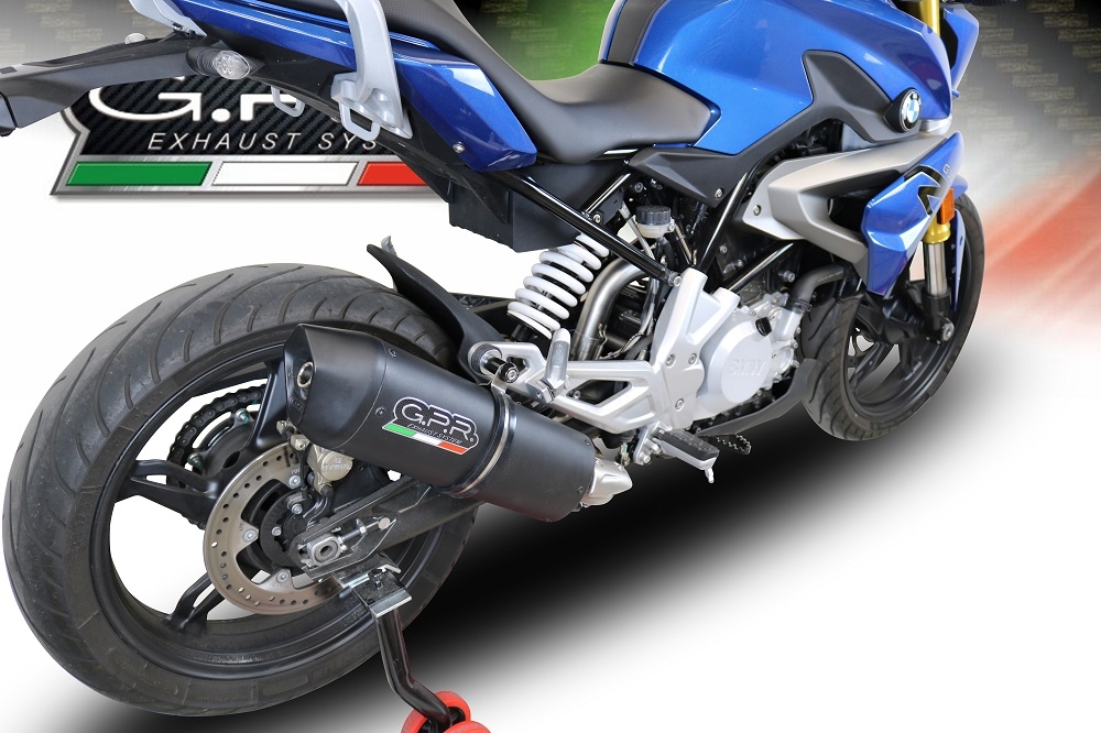 Exhaust compatible with Bmw G310R 2017-2021, Furore Evo4 Nero, Full system exhaust, including removable db killer 