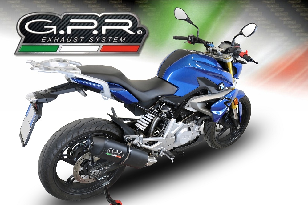 Exhaust compatible with Bmw G310R 2017-2021, Furore Evo4 Nero, Full system exhaust, including removable db killer 