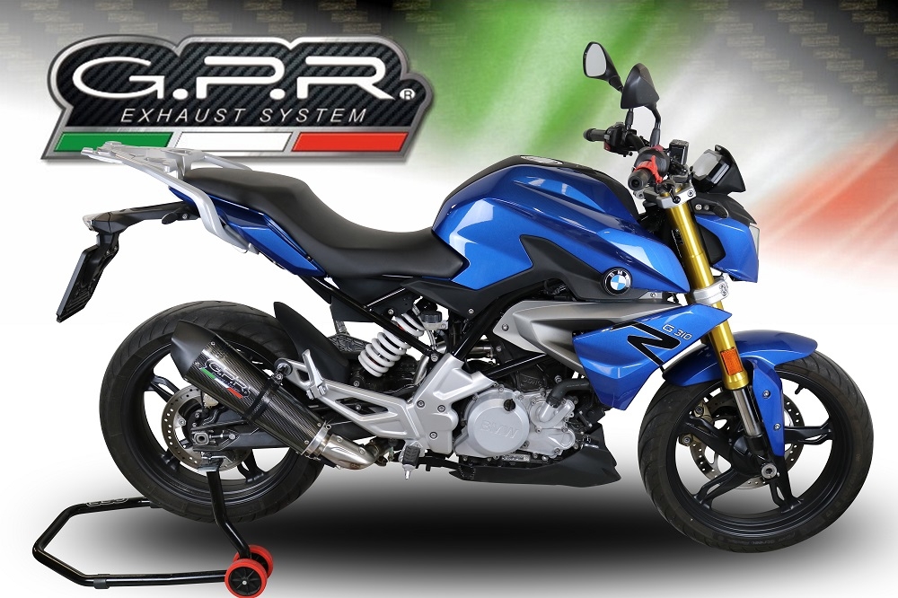 Exhaust compatible with Bmw G310R 2017-2021, Gpe Ann. Poppy, Full system exhaust, including removable db killer 