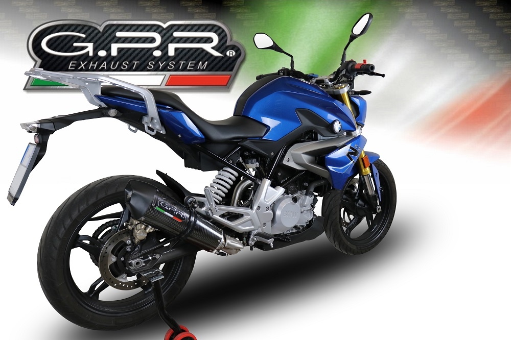 Exhaust compatible with Bmw G310R 2017-2021, Gpe Ann. Poppy, Full system exhaust, including removable db killer 