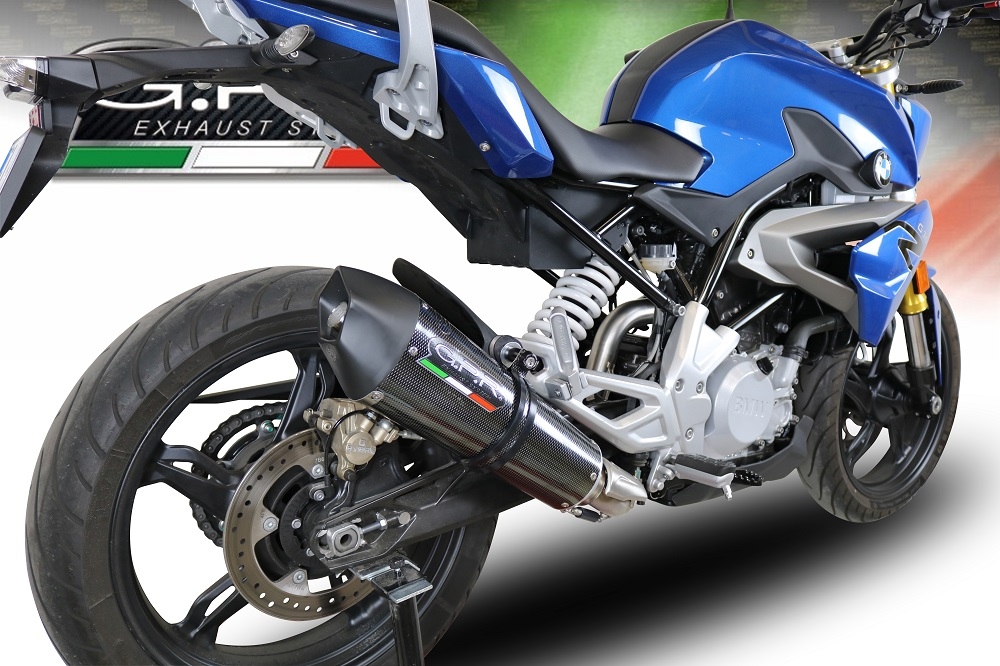 Exhaust compatible with Bmw G310R 2017-2021, Gpe Ann. Poppy, Full system exhaust, including removable db killer 