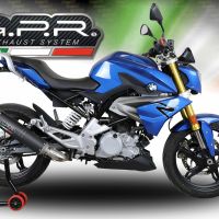 GPR exhaust compatible with Bmw G310R 2022-2024, M3 Black Titanium, Full system exhaust including removable db killer and catalyst, EPA-compliant 