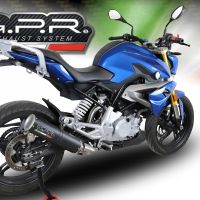 GPR exhaust compatible with Bmw G310R 2022-2024, M3 Black Titanium, Full system exhaust including removable db killer and catalyst, EPA-compliant 