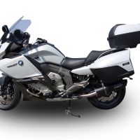 Exhaust compatible with Bmw K1600GT 2010-2016, Furore Poppy, Dual slip-on including removable db killers and link pipes 