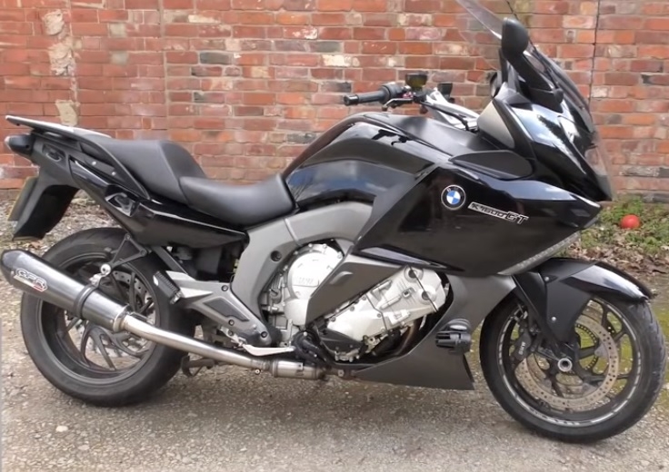 Exhaust compatible with Bmw K1600GT 2017-2021, GP Evo4 Poppy, Dual slip-on including removable db killers and link pipes 