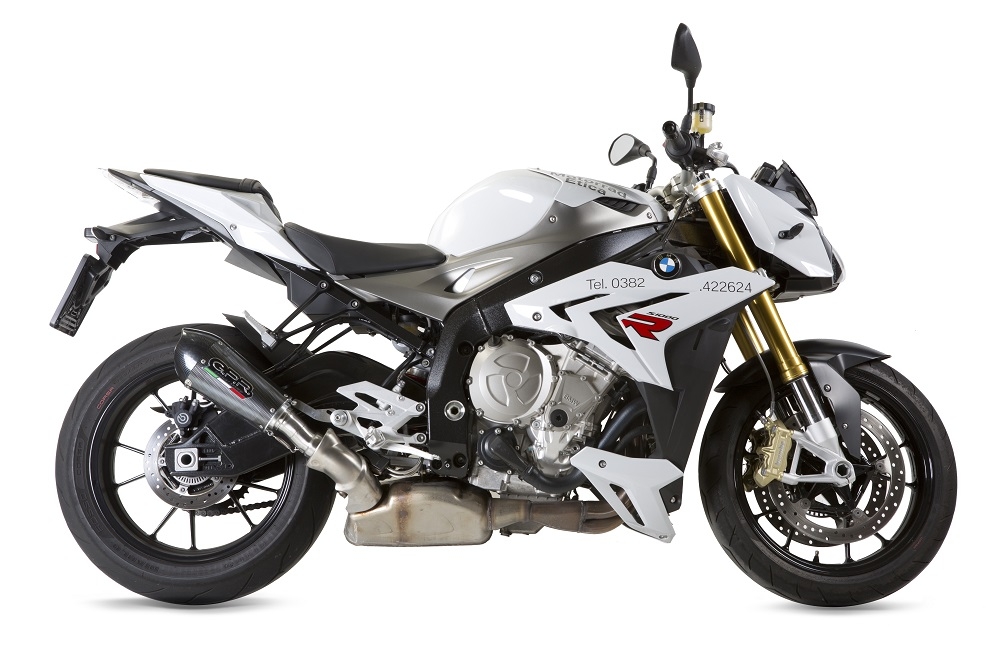 Exhaust compatible with Bmw S1000R 2014-2016, Gpe Ann. Poppy, Slip-on exhaust including removable db killer and link pipe 