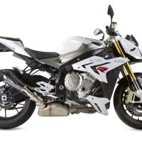 Exhaust compatible with Bmw S1000R 2014-2016, Gpe Ann. Poppy, Slip-on exhaust including removable db killer and link pipe 