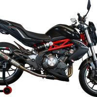 Exhaust compatible with Benelli Bn 302 S 2017-2024, Deeptone Inox, Slip-on exhaust including removable db killer and link pipe 