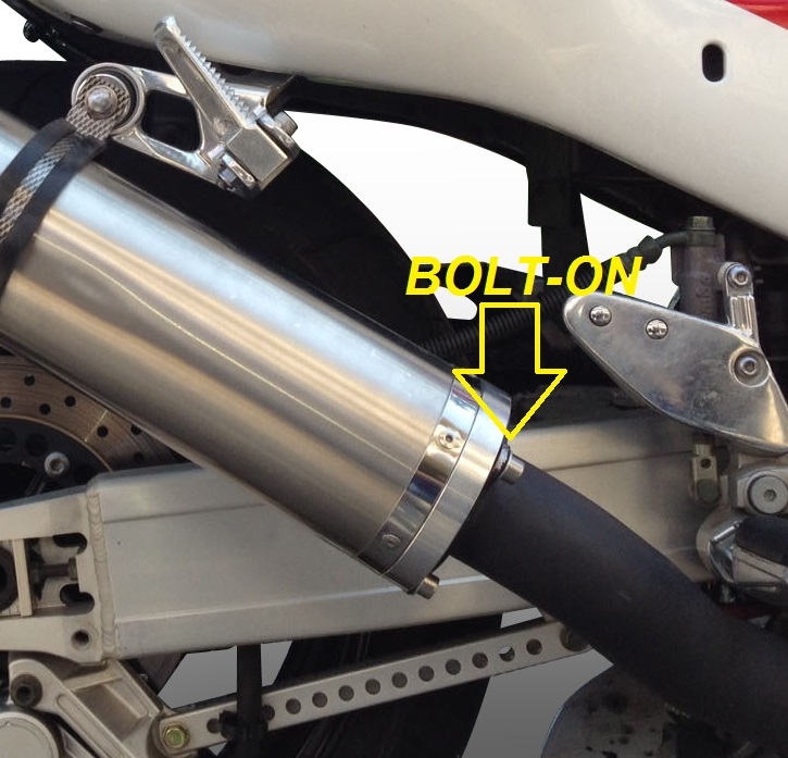 GPR exhaust compatible with Kawasaki ZXR 400 R 1990-1998, Inox Tondo, Bolt-on silencer including removable db killer, EPA-compliant 