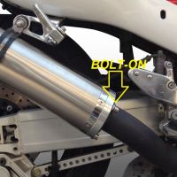 GPR escape compatible con  Suzuki Gsx-R 1000  2001-2002, Inox Tondo, Silenciador de escape, homologado, montaje con brida específica (bolt-on), con db killer extraíble 