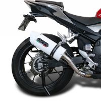 GPR exhaust compatible with  Honda CBR500R 2024-2025, Albus Ceramic, Slip-on exhaust including removable db killer and link pipe, EPA-compliant 