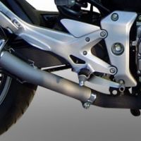 Exhaust compatible with Honda CBF600S 2007-2012, Trioval, Slip-on exhaust including removable db killer and link pipe, not EPA-compliant 